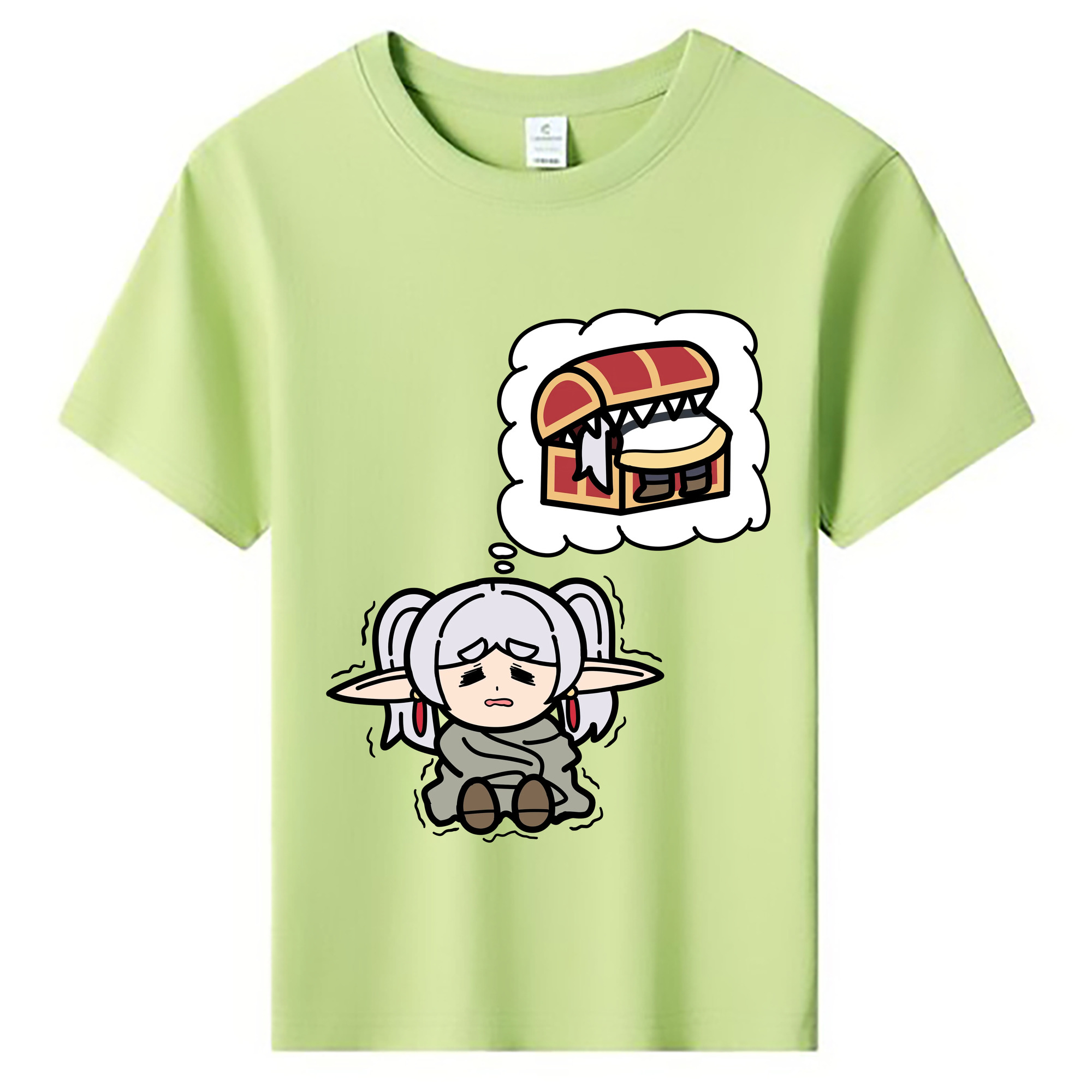 （画像用） 葬送のフリーレン Frieren 綿100％キッズTシャツ（フロントプリント）